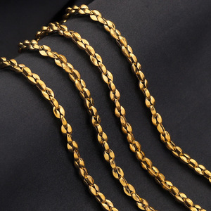 Chaîne en acier inoxydable pour homme, motif grain de café |   Chaîne à maillons 5*6MM pour collier ou bracelet homme - Product Image 5