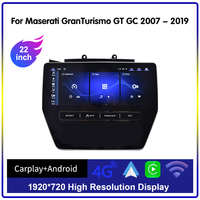 Écran de climatisation 10'' + Carplay 12,3'' pour Maserati GT Granturismo, GPS de voiture, lecteur multimédia vidéo, unité principale à double écran