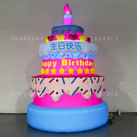Modèle de gâteau gonflable géant Gâteau d'anniversaire gonflable Gâteau publicitaire gonflable pour la décoration