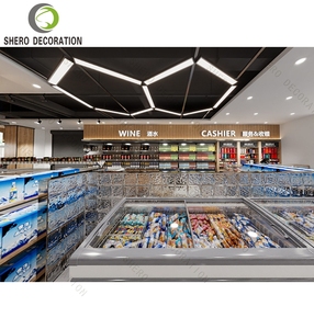 Hiện đại tùy chỉnh bằng gỗ siêu thị đồ nội thất hiển thị tủ siêu thị thiết kế bố trí hình ảnh - Product Image 4