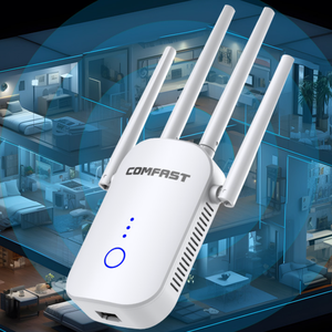 Extensor de Rango WiFi Comfast CF-WR758AC de Doble Banda y 1200mbps, Encriptación WEP, Mini Módem Reacondicionado/Usado con 15 Puertos LAN - Product Image 4