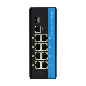 8 port Gigabit Web Dikelola lapisan 2 industri jaringan switch dengan slot SFP