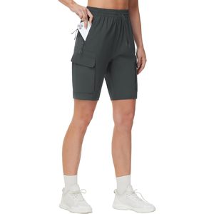 Shorts cargo légers à séchage rapide pour femmes avec poches zippées pour le golf, la randonnée et les activités de plein air - Product Image 1