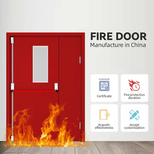 Mỹ rỗng kim loại cháy cửa trường nội thất cửa cháy đánh giá lá duy nhất cửa ra vào - Product Image 4