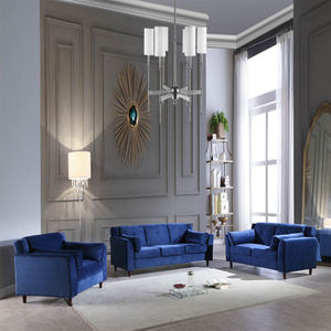 Moderno de lujo de terciopelo 1 + 1 + <span class=keywords><strong>2</strong></span> + <span class=keywords><strong>3</strong></span> plazas sala de estar sofá <span class=keywords><strong>conjunto</strong></span> mejor precio muebles para Hotel Hall distribución - Product Image 1