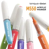 Ensemble de marqueurs acryliques pour enfants Languo, 36 couleurs, avec sac en tissu, pointes souples, matériau ABS