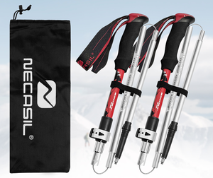 Bâton de randonnée ultra-léger en fibre de <span class=keywords><strong>carbone</strong></span>, ensemble d'escalade de randonnée en plein air, poignée EVA, bâtons de marche pliables télescopiques multifonctionnels - Product Image 1