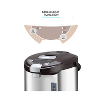 Bouilloire Électrique en Acier Inoxydable 750W 4.5-5.5L avec Fonction de Distribution et Protection Contre l'Ébullition à Sec pour Usage Domestique et Hôtelier