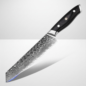 Couteau de cuisine professionnel japonais KEENHOPE de 8 pouces, couteau kiritsuke en acier damas à 67 couches, cœur en VG10, couteau de cuisine tranchant, manche en bois de Pakka noir - Product Image 3