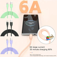 Câble de données USB vers Lightning à charge rapide 66W en gel de silice liquide, prix de gros abordable pour équipements numériques
