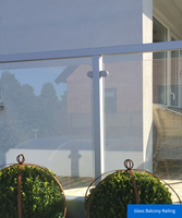 Système d'accessoires de balustrade en verre sans cadre pour balcon et escalier, accroche-verre en acier inoxydable 304 316