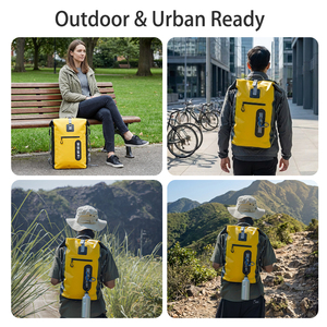 SINOTOP Premium 500D PVC Bâche 20L Sac à Dos de Randonnée Étanche Roll Top <span class=keywords><strong>pour</strong></span> Hommes, Activités de Plein Air et Camping - Product Image 6