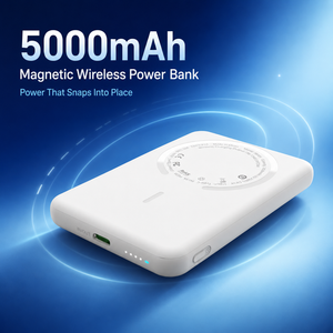 Batterie externe magnétique personnalisée avec logo, 5000 mAh, chargeur sans fil rapide 15 W, pack batterie mince pour <span class=keywords><strong>iPhone</strong></span> 18/17/16/15/14/<span class=keywords><strong>13</strong></span>/12 - Product Image 2