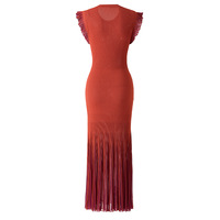 Robe mi-longue plissée sans manches noire à col rond, patchwork, tricotée, sculptante, pour femme, vente en gros d'usine