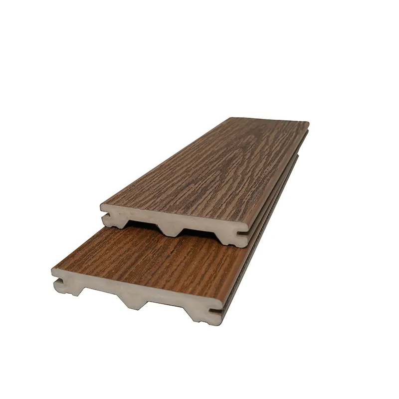 Natural Realistic PVC Outdoor Decking Mimicking Real Wood Look