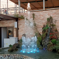 Fontaine d'eau miniature intérieure/extérieure, décoration de jardin chinois, jets de fontaine dansante musicale colorée à vendre
