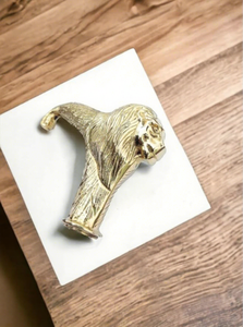 Canne de marche en bois avec poignée en laiton motif lion, style vintage, aide à la mobilité pour seniors, hommes et femmes, cadeau de collection - Product Image 6