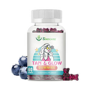 TAN & GLOW GUMMIES Gommes blanchissantes pour la peau Complément de beauté Antioxydant Riche en Astaxanthine Lutéine OEM ODM Service - Product Image 1