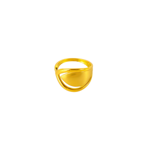 แหวนแฟชั่น สแตนเลสสตีล 316L ชุบทอง PVD ทนทาน ดีไซน์ทันสมัย - Product Image 2