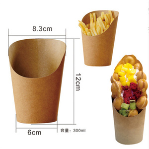 Contenitore Monouso in Carta Kraft Compostabile per Patatine Fritte da 8oz, 12oz, 16oz - Uso Quotidiano - Product Image 1