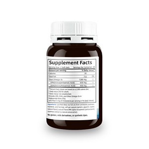 Integratore di olio di pesce <span class=keywords><strong>Omega</strong></span> 3 personalizzato al gusto limone 2400 mg con 450 mg di DHA e 650 mg di EPA per la salute del cervello - Product Image 2