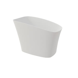 Bañera Ovalada Independiente Moderna Maydon, Bañera de Superficie Sólida Blanca Mate, Diseño de Baño Elegante, Piedra Artificial Moderna - Product Image 3