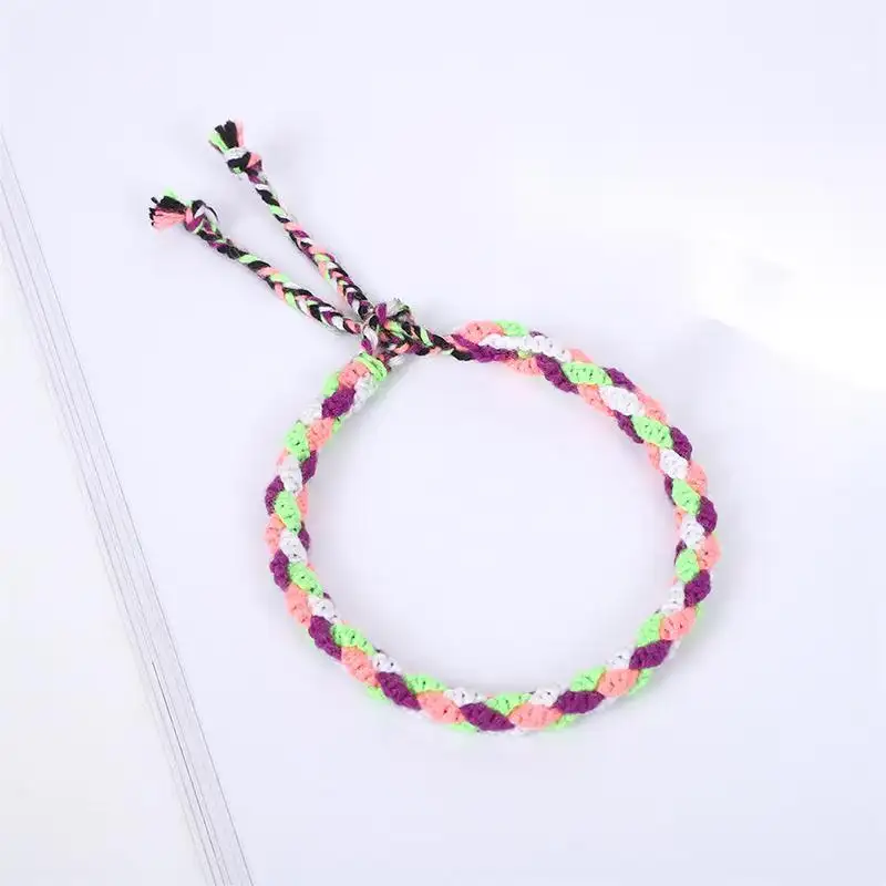 Professional Design Handmade Colored Fashion Jewelry Wholesale Woven Tassel Bracelet Blank