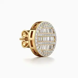 Top Quty 925 Sier & Moissanite Diamond <b>Stud</b> <b>Earrings</b> 10K/14K/18K Solid Gold Hip Hop Style for Women-for Wedding Party or Gift - Product Image 3