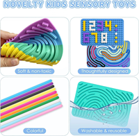 Planche d'activités sensorielles à double face en silicone pour enfants, best-seller, pour calmer les enfants