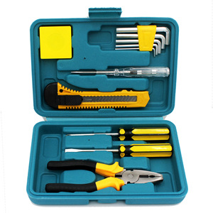 Ensemble d'outils de quincaillerie cadeau Petit kit de ménage de 12 pièces Kit d'électricien de 11 pièces pince combinée tournevis boîte à outils à clé hexagonale