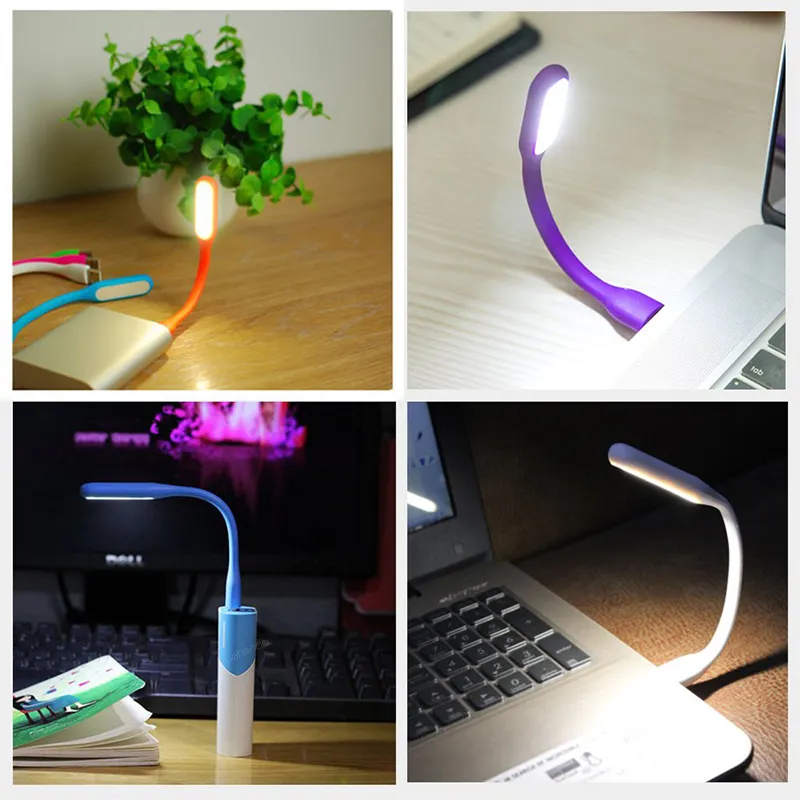 Grosir Pabrik Langsung Portabel USB LED Lampu Malam dengan Lengan Fleksibel 360 Derajat Logo Kustom Dicetak Lampu Mini USB