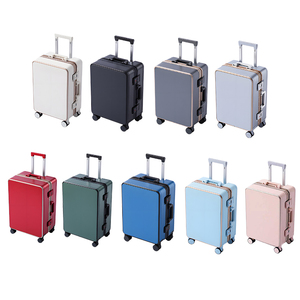 Maleta <span class=keywords><strong>de</strong></span> Viaje con Marco <span class=keywords><strong>de</strong></span> Aluminio, 20 Pulgadas <span class=keywords><strong>para</strong></span> Llevar en <span class=keywords><strong>el</strong></span> Avión, 24 Pulgadas <span class=keywords><strong>de</strong></span> Gran Capacidad, con Portavasos y Doble Cierre Interior - Product Image 4
