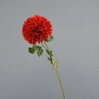 Tige de chrysanthème artificiel en soie brillante pour la décoration artistique des fêtes saisonnières printanières à la maison