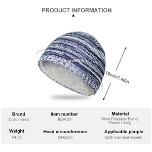 OEM Unisex Thiết Kế Mùa Đông Len Dệt Kim Dành Cho Người Lớn Beanie Hat Biểu Tượng Tùy Chỉnh Thêu Cuff Hợp Thời Trang Đan Nhân Vật Beanie <span class=keywords><strong>Cap</strong></span> - Product Image 4