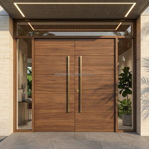 <span class=keywords><strong>Porta</strong></span> d'Ingresso Doppia in Legno Massiccio Personalizzata per Villa di Lusso in Arabia Saudita, <span class=keywords><strong>Porta</strong></span> Esterna su Misura per Casa - Product Image 5