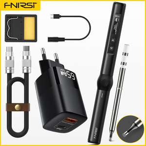 Soldador Portátil FNIRSI HS-01 para Reparación de Teléfonos, 65W PD, Rango de Temperatura de 80°C a 420°C, Función de Apagado Automático - Product Image 1