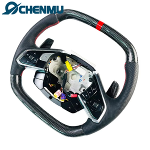 Sortie d'usine adaptée pour Chevrolet XL <span class=keywords><strong>Corvette</strong></span> <span class=keywords><strong>C5</strong></span> C6 C7 C8 Camaro 5th 6th 7th volant en Fiber de carbone en cuir perforé - Product Image 2