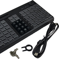 Teclado Lector de Tarjetas de Alta Calidad, Teclado Especial para Cajeros de Supermercado, Teclado Programable de 76 Teclas
