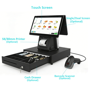 <span class=keywords><strong>Caisse</strong></span> enregistreuse tactile intelligente pour restaurants avec double écran, Wifi, Bluetooth, système POS tout-en-un - Product Image 4
