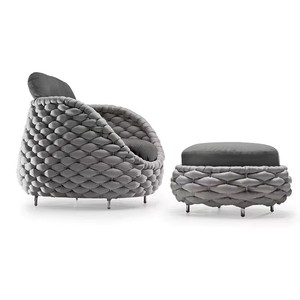 Set di Divani da Esterno in Vimini Moderno a Prezzo di Fabbrica, Aggiunge un Tocco Naturale per Villa, Terrazza, Cortile e <span class=keywords><strong>Giardino</strong></span> - Product Image 6