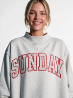 Sweater Mockneck Wanita Gaya Asimetris Polka Dot Katun Fleece Longgar Streetwear Kasual Pullover Atasan