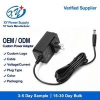 Adaptateur secteur 12V 24V 18W 24W Prise US Alimentation de classe 2 DC 5.5mm 2.1mm 100-240V Certifié ETL CE OEM