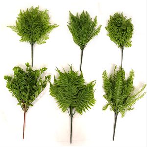 Fougères artificielles en plastique, fougères individuelles pour mur végétal, fête de Noël, mariage, <span class=keywords><strong>d</strong></span>écoration de la maison - Product Image 1