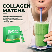 Poudre de collagène MATCHA Aeglewell, poudre de peptides de protéines multi-collagènes, acide hyaluronique, supplément de vitamine C, beauté de la peau et des cheveux