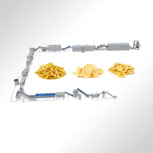 TCA 100-5000 kg/h máquina de línea de producción para freír patatas fritas frescas dulces completamente automática