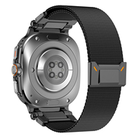 Eraysun Bracelet à boucle milanaise Boucle en maille magnétique Métal Acier inoxydable pour Samsung Galaxy Watch Ultra 47mm Bracelet de montre
