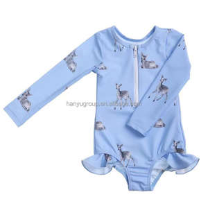 Traje de baño personalizado para niños OEM Fabricantes MOQ bajo Ropa de Playa Linda para niñas Traje de baño para Niños Americanos Traje de baño - Product Image 4