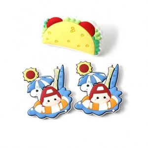 2023 Hot Summer Beach Pvc Soft Rubber Shoes Flower Buckle Hole Shoes Decoration <b>Clogs</b> Charm Accessories Shoe - Product Image 2