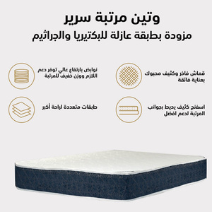 Prix bas, haute qualité, Watin |   Matelas hybride 12 couches, taille King, hypoallergénique, design contemporain, mobilier de chambre à coucher - Product Image 3