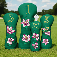 Couvre-chefs de clubs de golf avec logo brodé Couvre-chefs de clubs de golf en cuir Pu Couvre-chefs de golf personnalisés